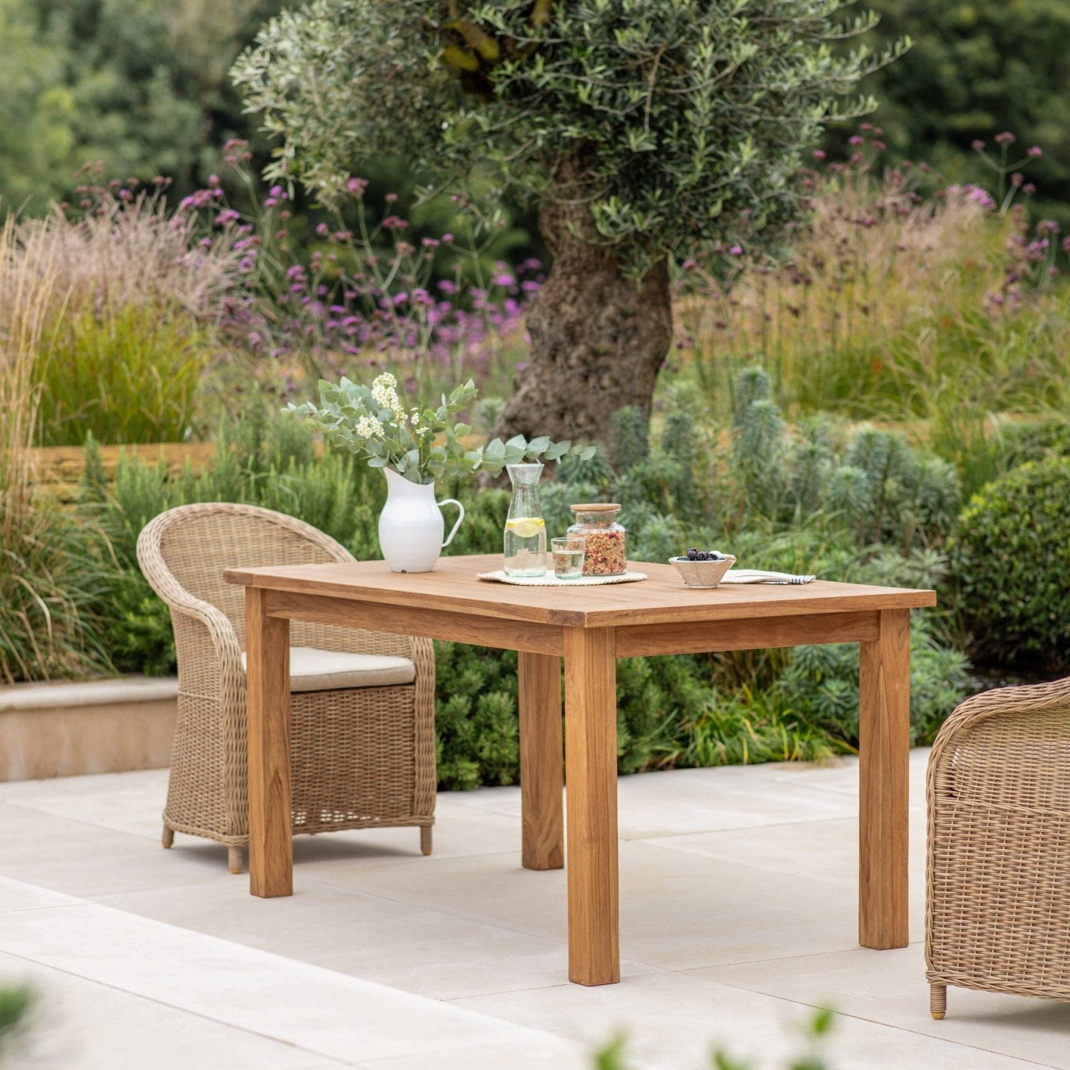 St Mawes Dining Table 6 Seater - Teak, Natural Dining Tables - Bokel Home