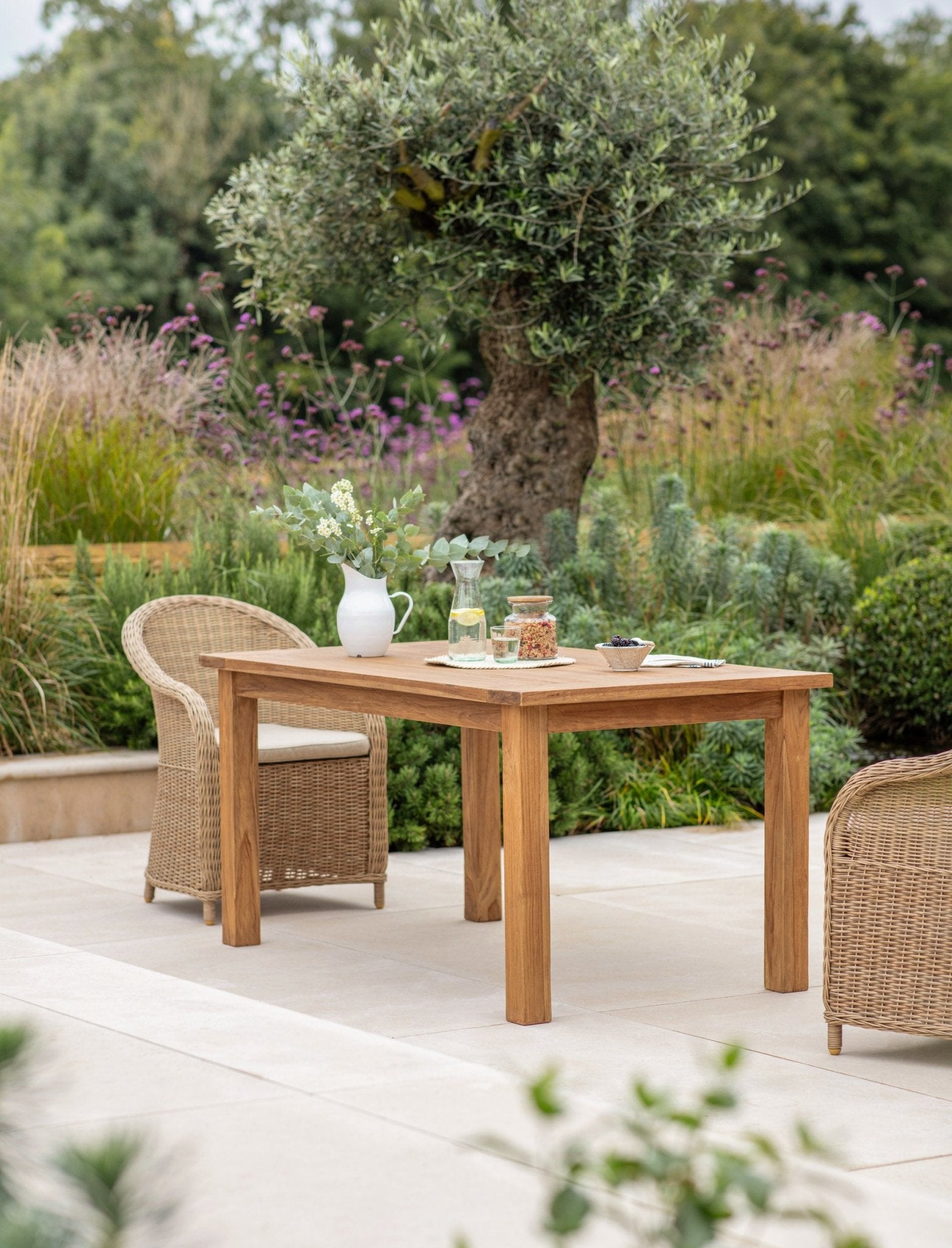 St Mawes Dining Table 6 Seater - Teak, Natural Dining Tables - Bokel Home