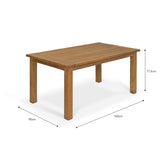 St Mawes Dining Table 6 Seater - Teak, Natural Dining Tables - Bokel Home