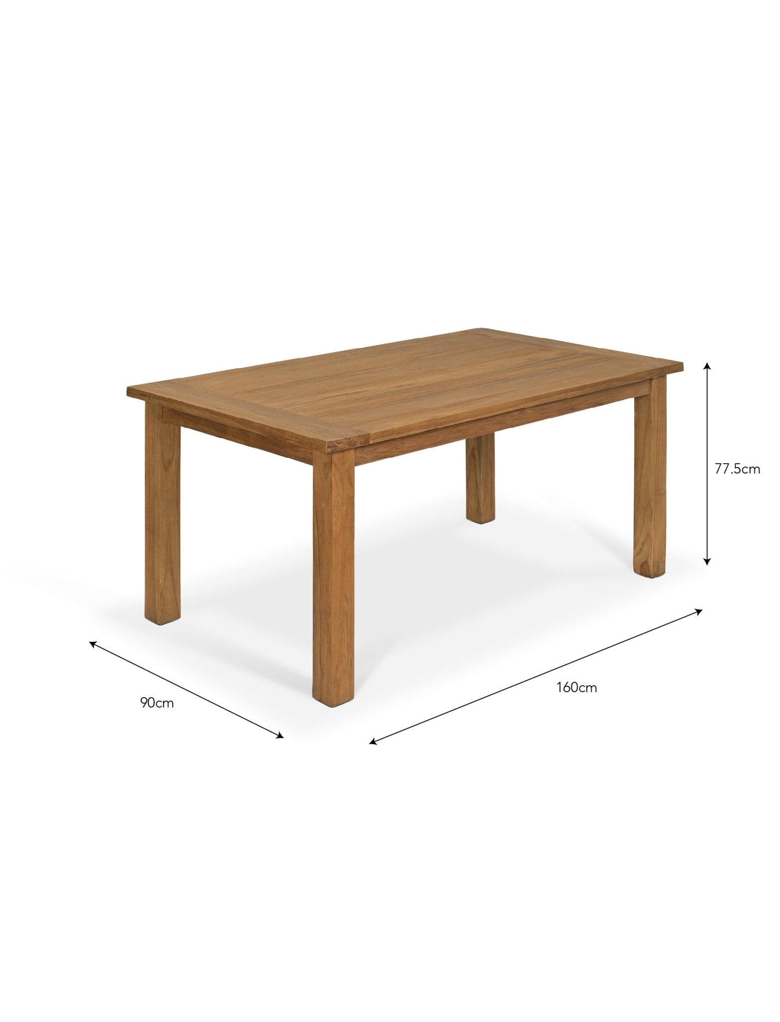 St Mawes Dining Table 6 Seater - Teak, Natural Dining Tables - Bokel Home