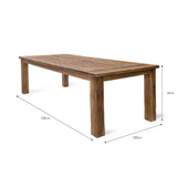 St Mawes Dining Table 8 Seater - Teak, Natural Dining Tables - Bokel Home