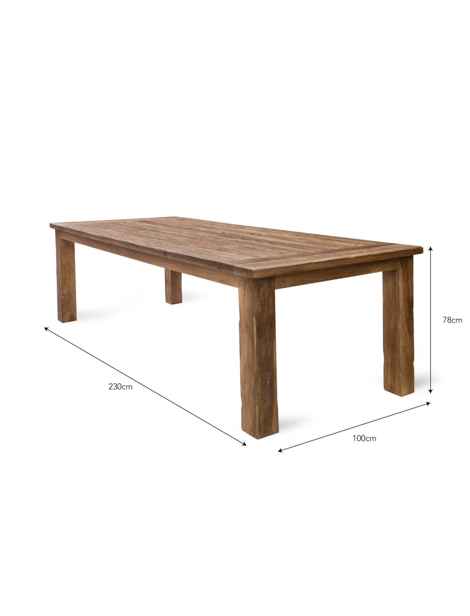 St Mawes Dining Table 8 Seater - Teak, Natural Dining Tables - Bokel Home