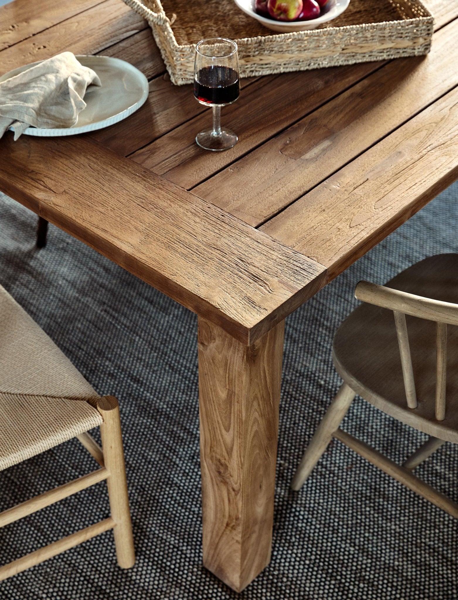 St Mawes Dining Table 8 Seater - Teak, Natural Dining Tables - Bokel Home