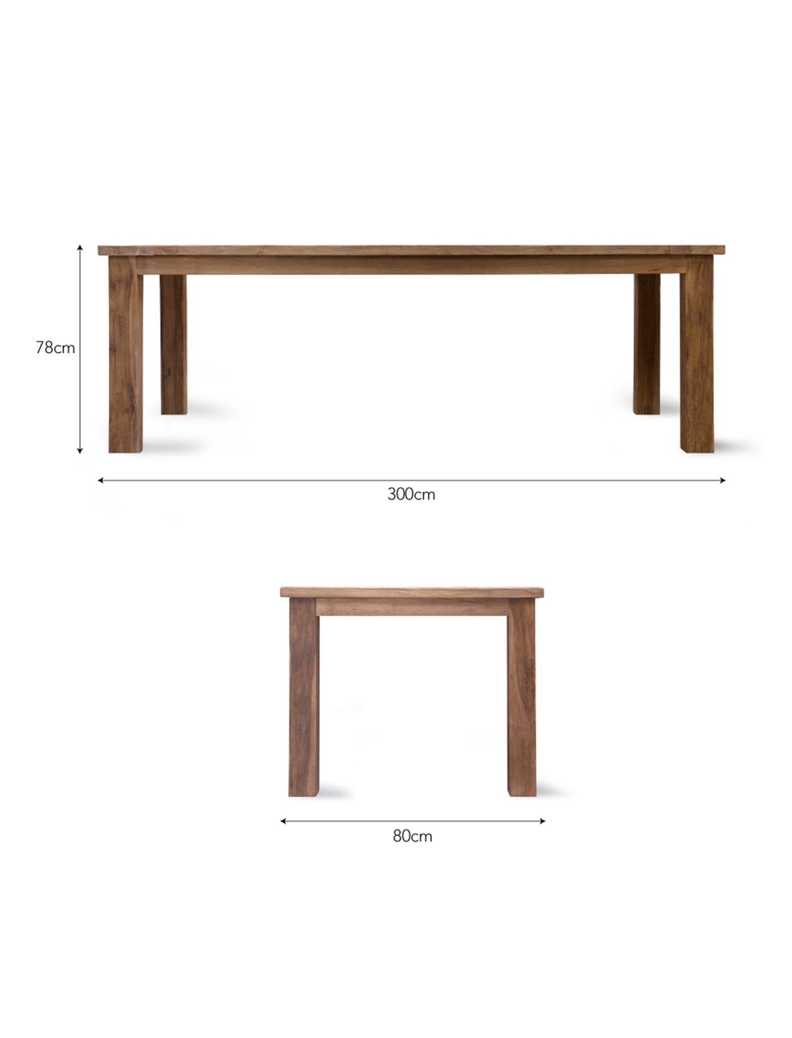 St Mawes Refectory Table 10 Seater - Teak, Natural Dining Tables - Bokel Home