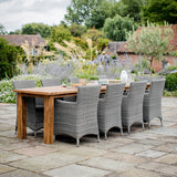 St Mawes Refectory Table 10 Seater - Teak, Natural Dining Tables - Bokel Home