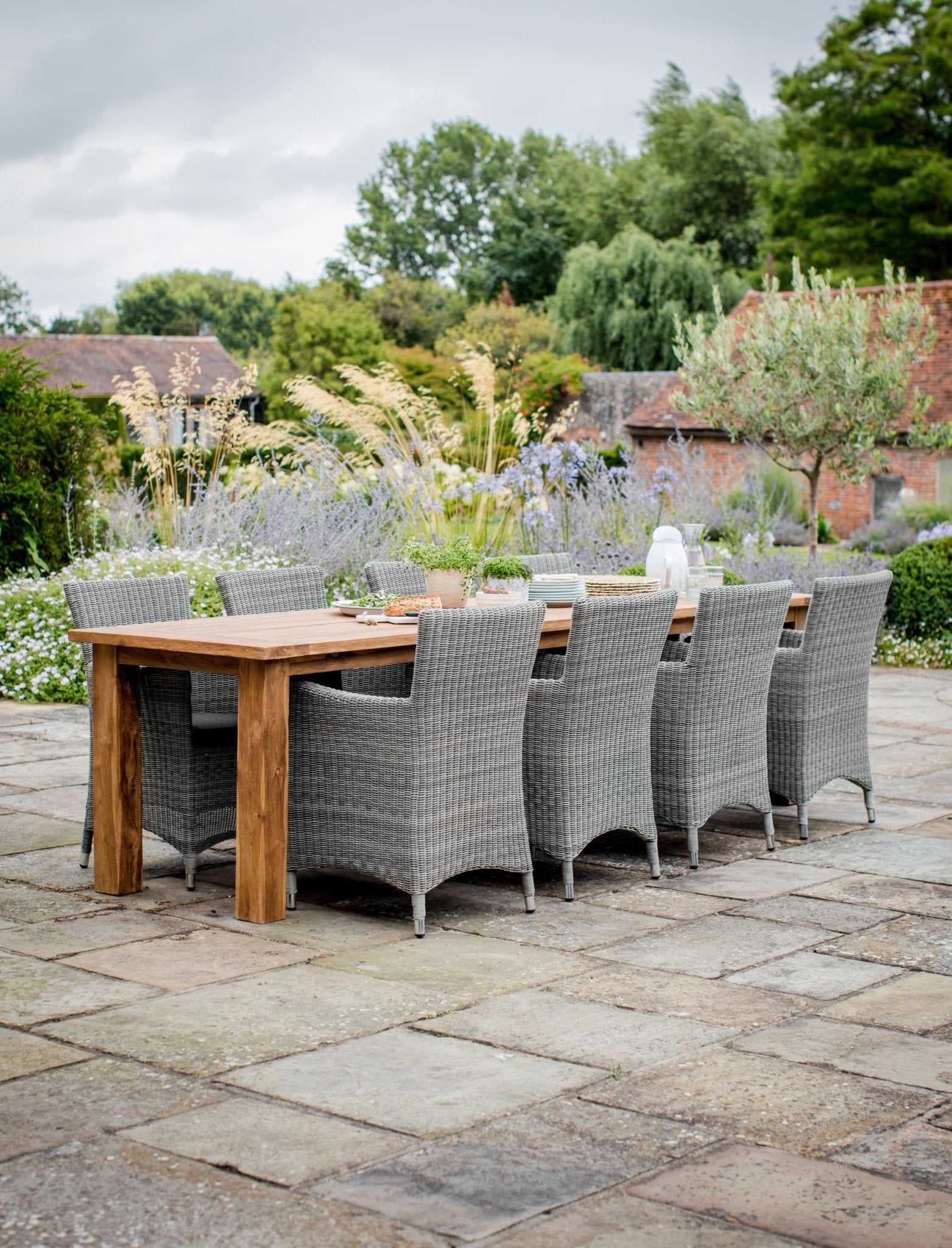 St Mawes Refectory Table 10 Seater - Teak, Natural Dining Tables - Bokel Home