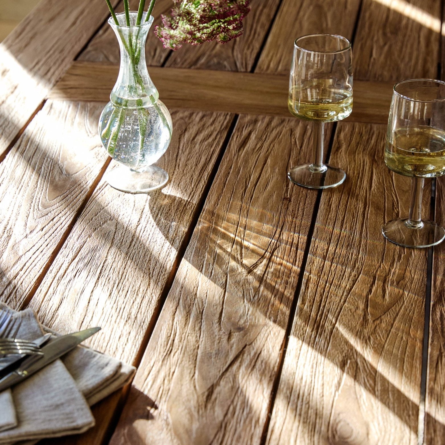 St Mawes Refectory Table 10 Seater - Teak, Natural Dining Tables - Bokel Home
