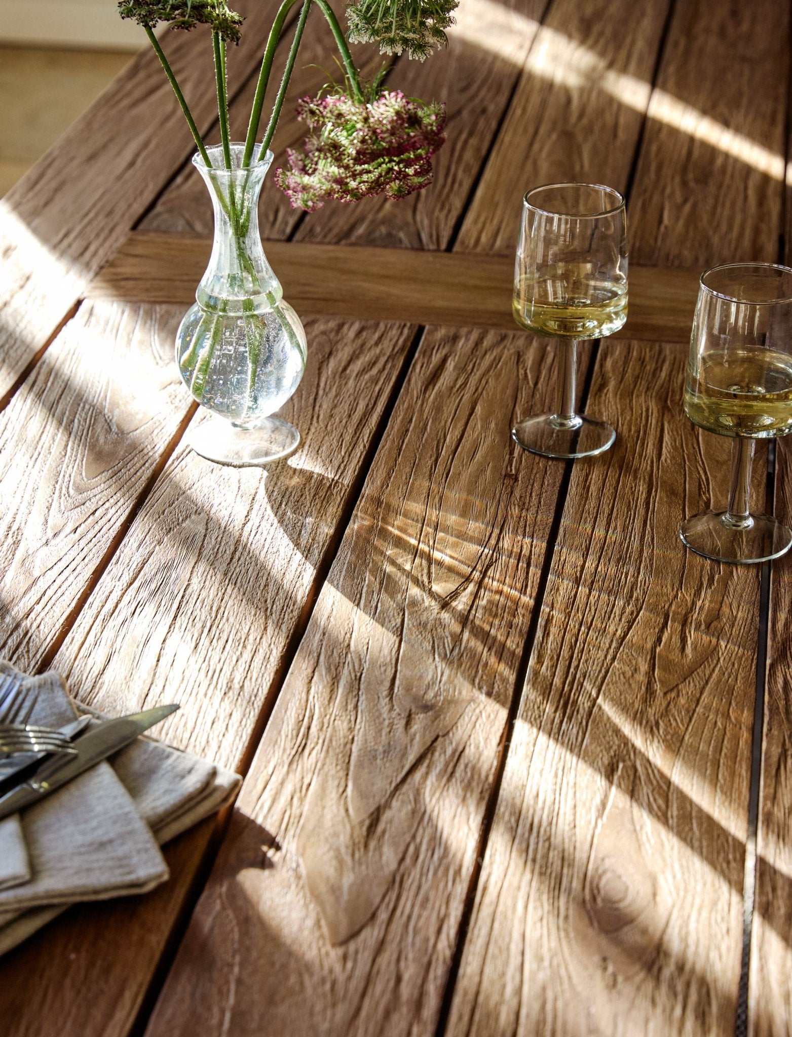 St Mawes Refectory Table 10 Seater - Teak, Natural Dining Tables - Bokel Home