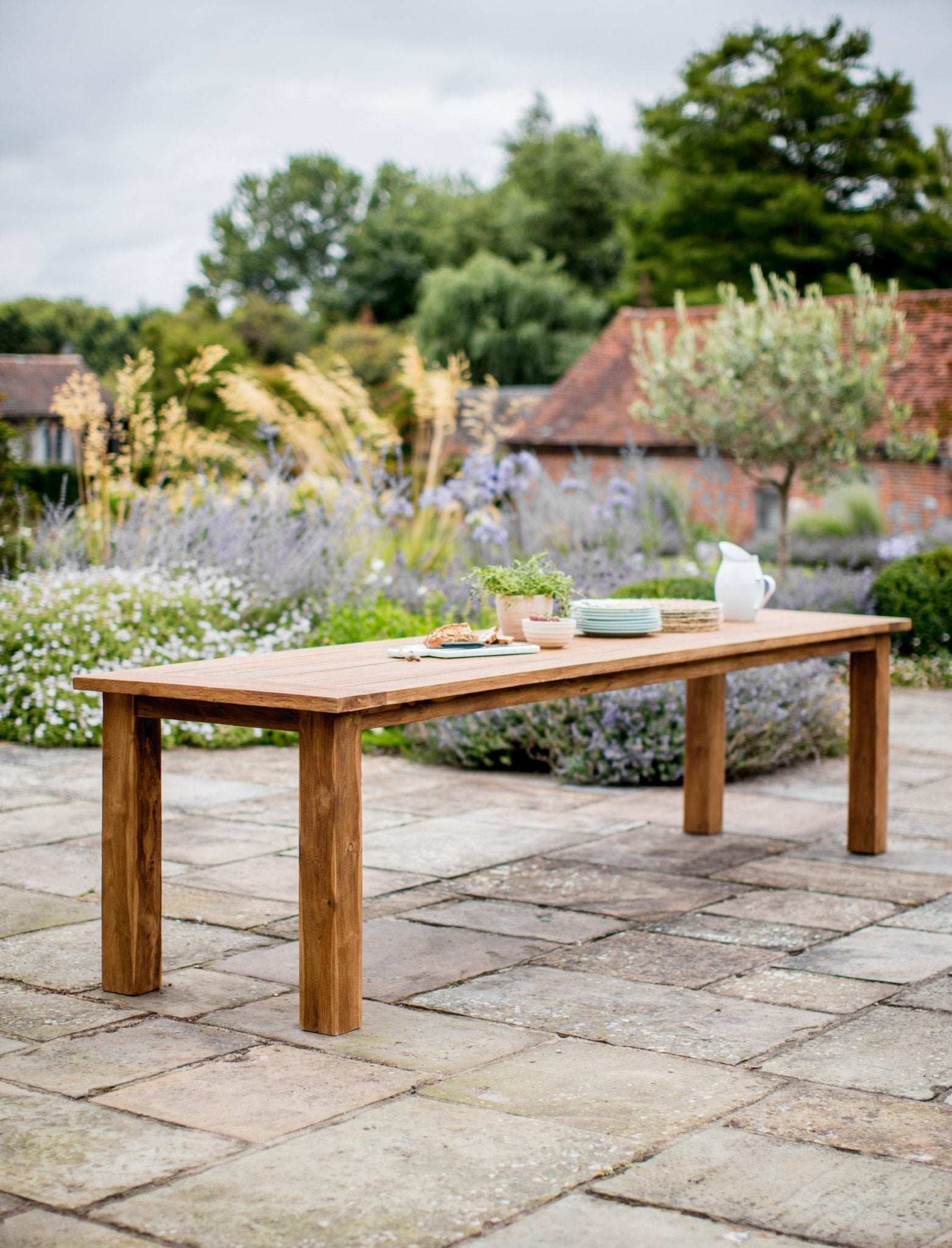 St Mawes Refectory Table 10 Seater - Teak, Natural Dining Tables - Bokel Home