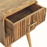 Stella 2 Drawer Bedside Table, Medium - Natural Bedside Tables - Bokel Home