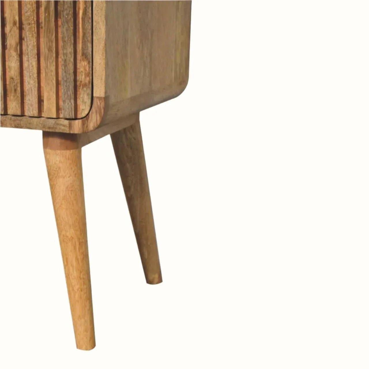 Stella 2 Drawer Bedside Table, Medium - Natural Bedside Tables - Bokel Home