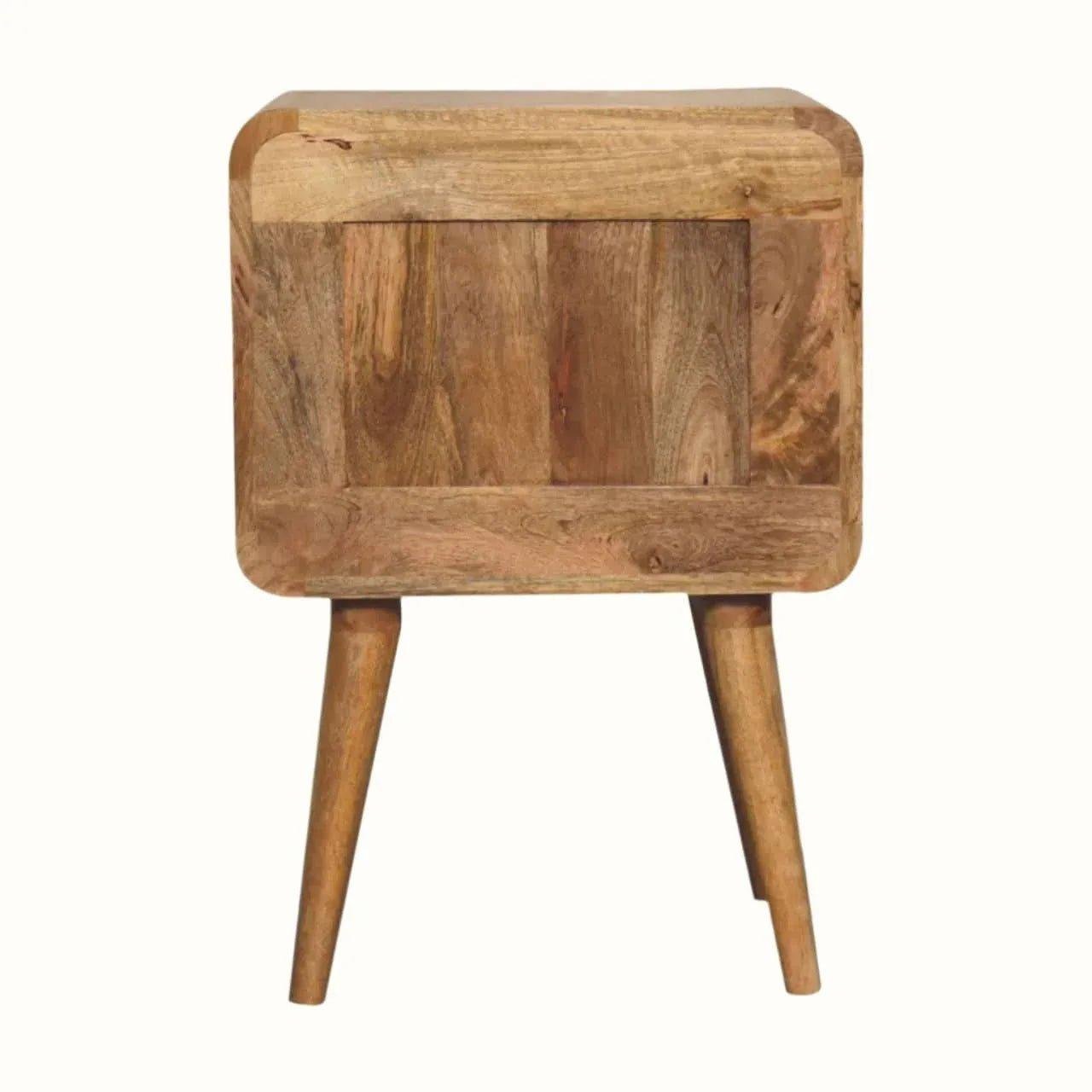 Stella 2 Drawer Bedside Table, Medium - Natural Bedside Tables - Bokel Home