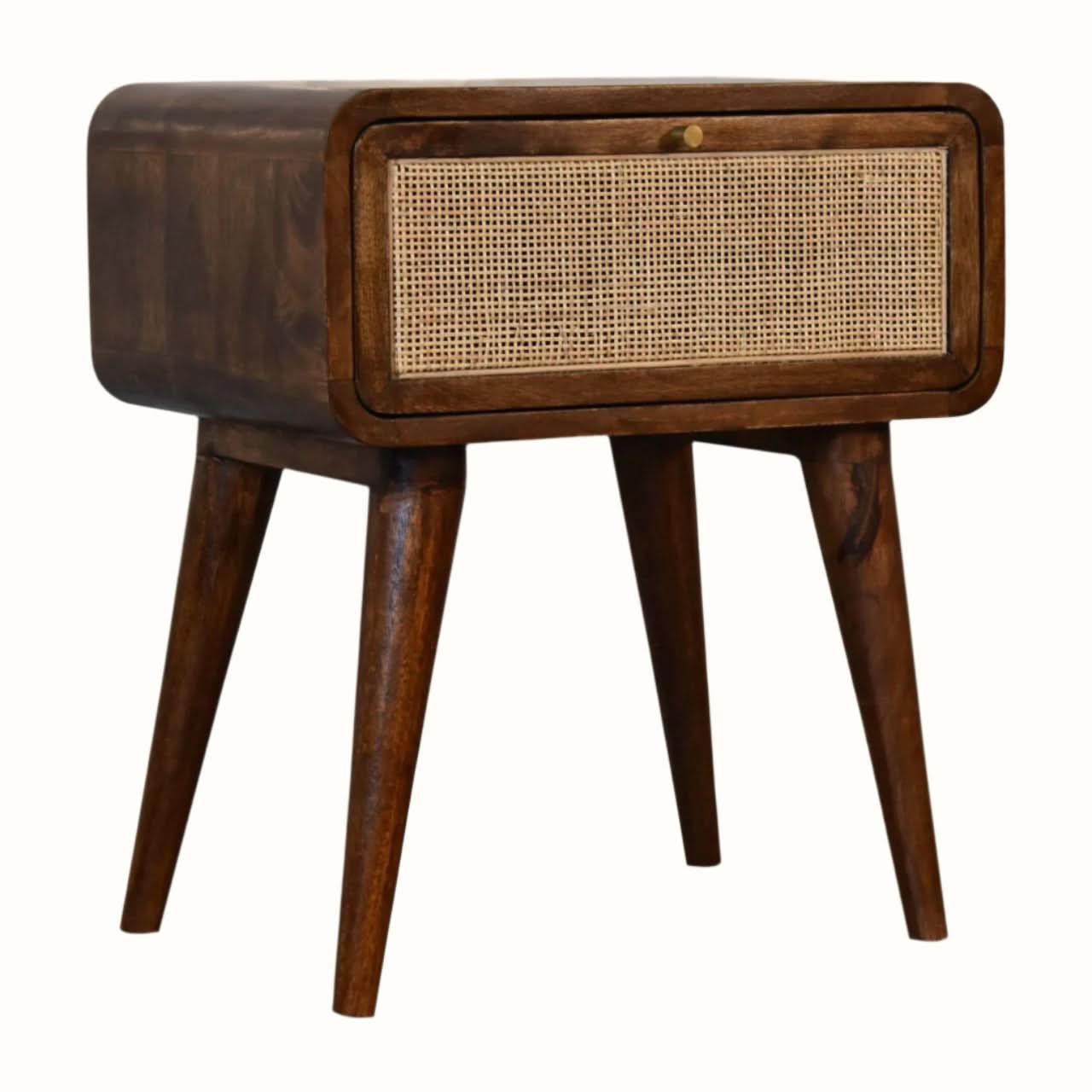 Wellner 1 Drawer Bedside Table - Chestnut Bedside Tables - Bokel Home