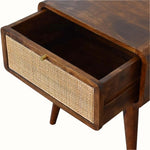 Wellner 1 Drawer Bedside Table, Medium - Chestnut Bedside Tables - Bokel Home