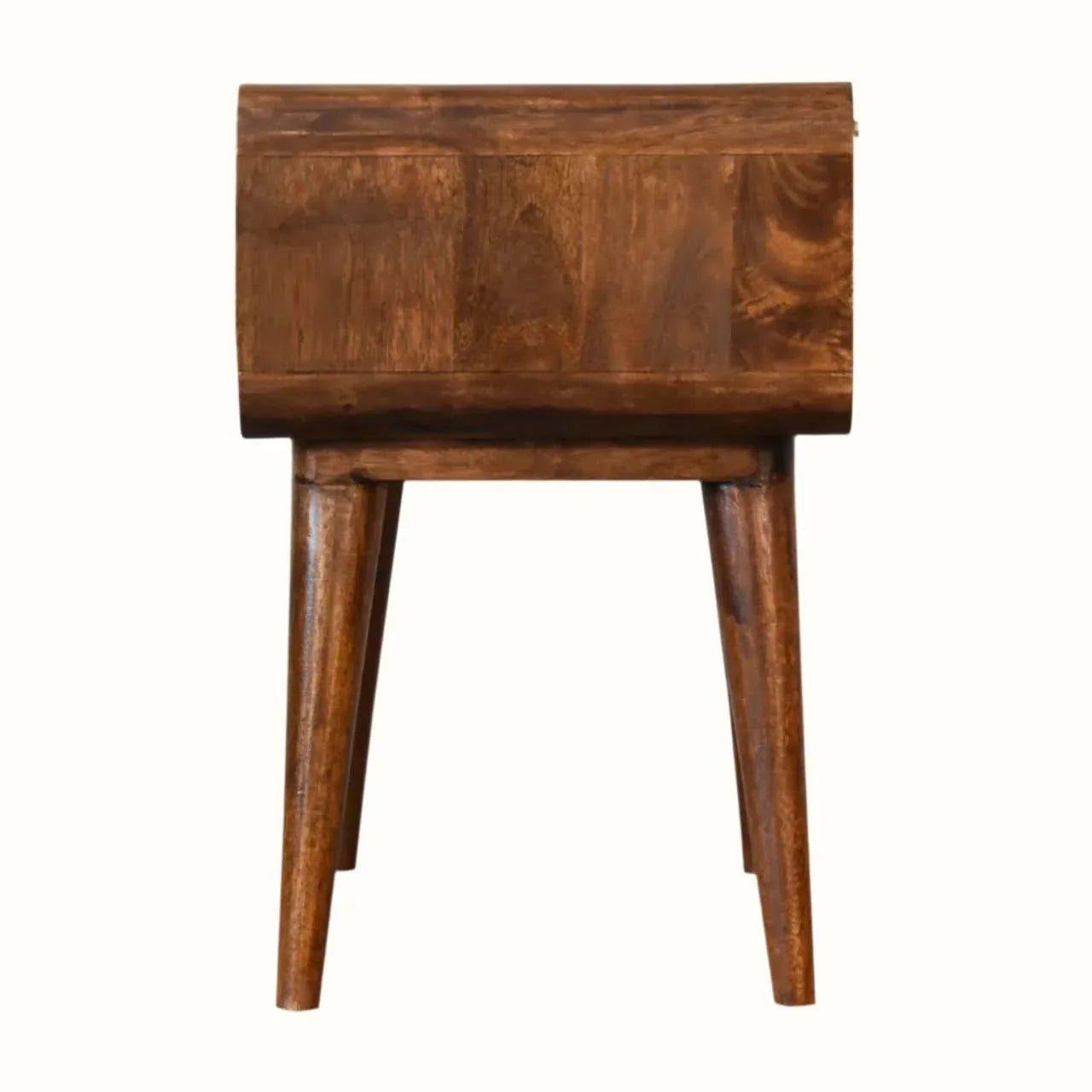 Wellner 1 Drawer Bedside Table, Medium - Chestnut Bedside Tables - Bokel Home