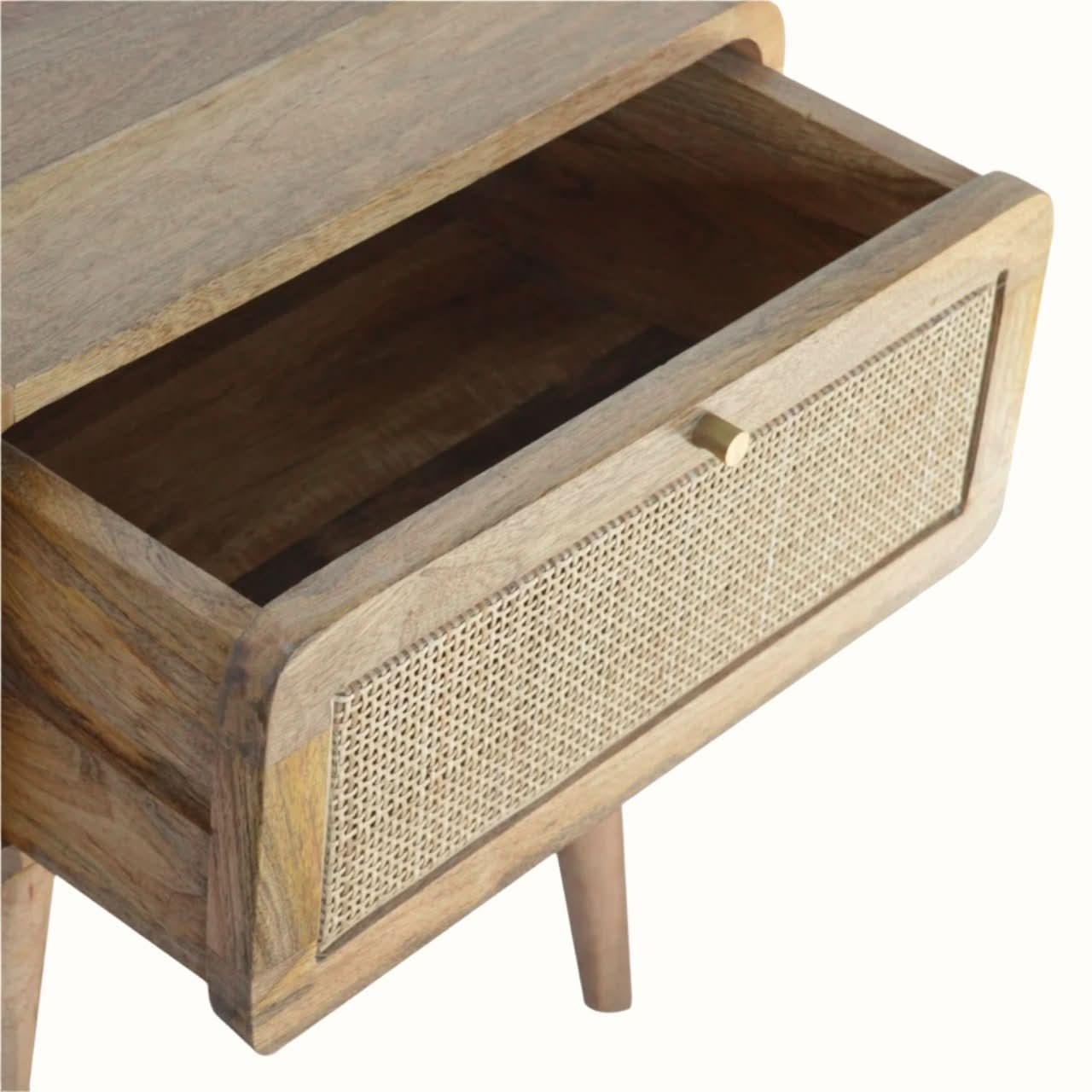 Wellner 1 Drawer Bedside Table, Medium - Natural Bedside Tables - Bokel Home
