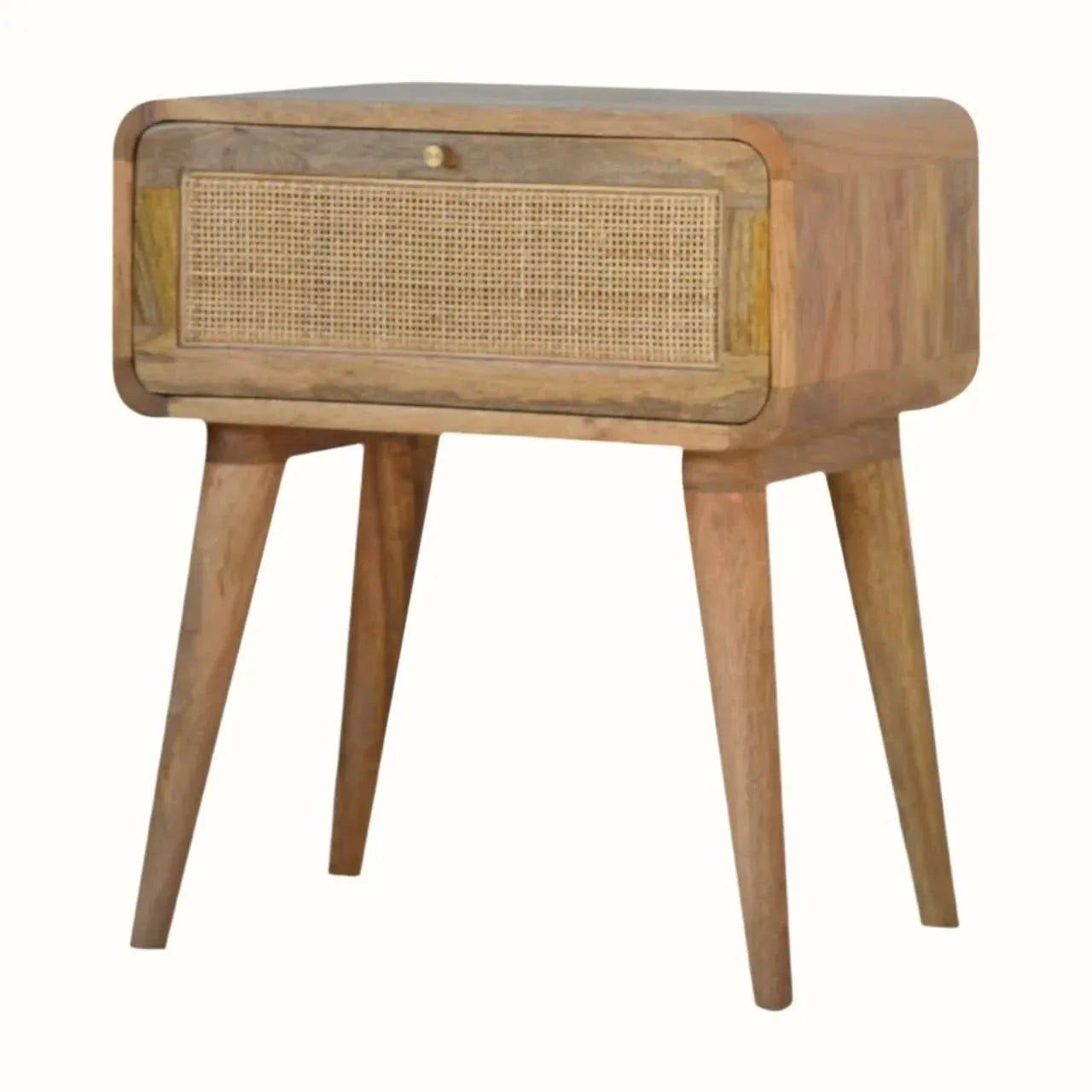 Wellner 1 Drawer Bedside Table, Medium - Natural Bedside Tables - Bokel Home