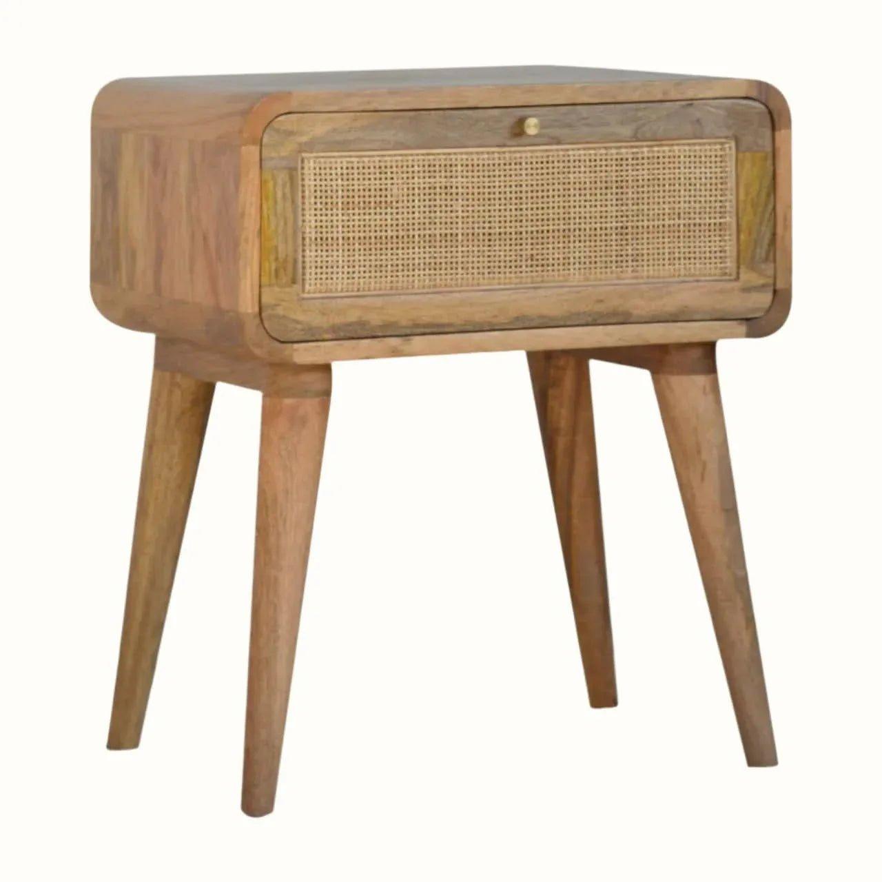 Wellner 1 Drawer Bedside Table, Medium - Natural Bedside Tables - Bokel Home