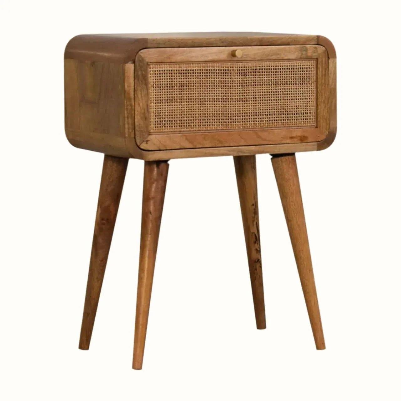 Wellner 1 Drawer Bedside Table, Small - Natural Bedside Tables - Bokel Home