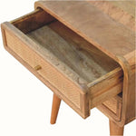 Wellner Cane Bedside Table with 2 Drawers, Medium - Natural Bedside Tables - Bokel Home