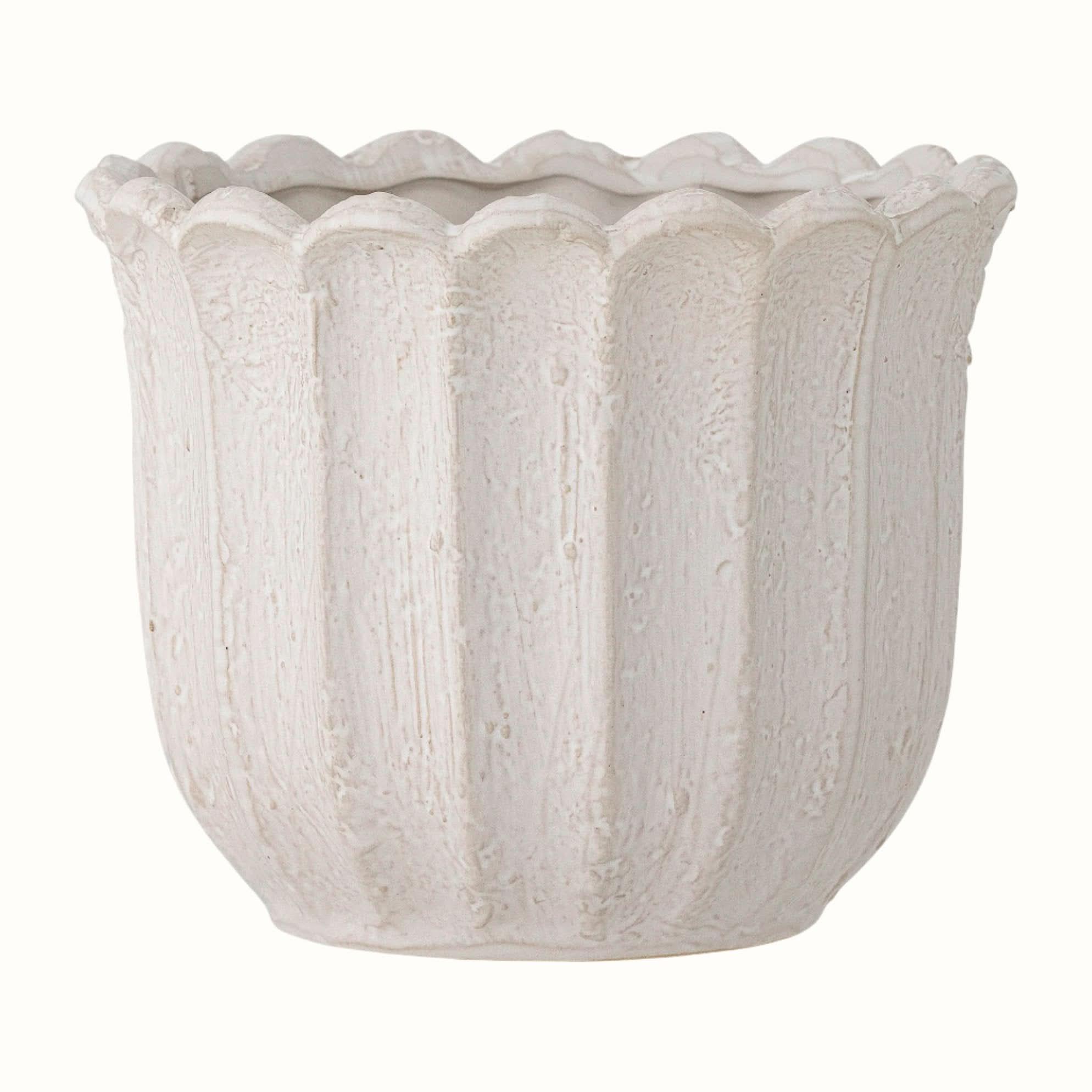White Chaca Flowerpot Planters - Bokel Home