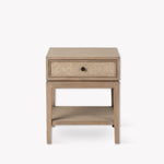 Widcombe Side Table With Drawer - Bayur Wood, Natural Bedside Tables - Bokel Home