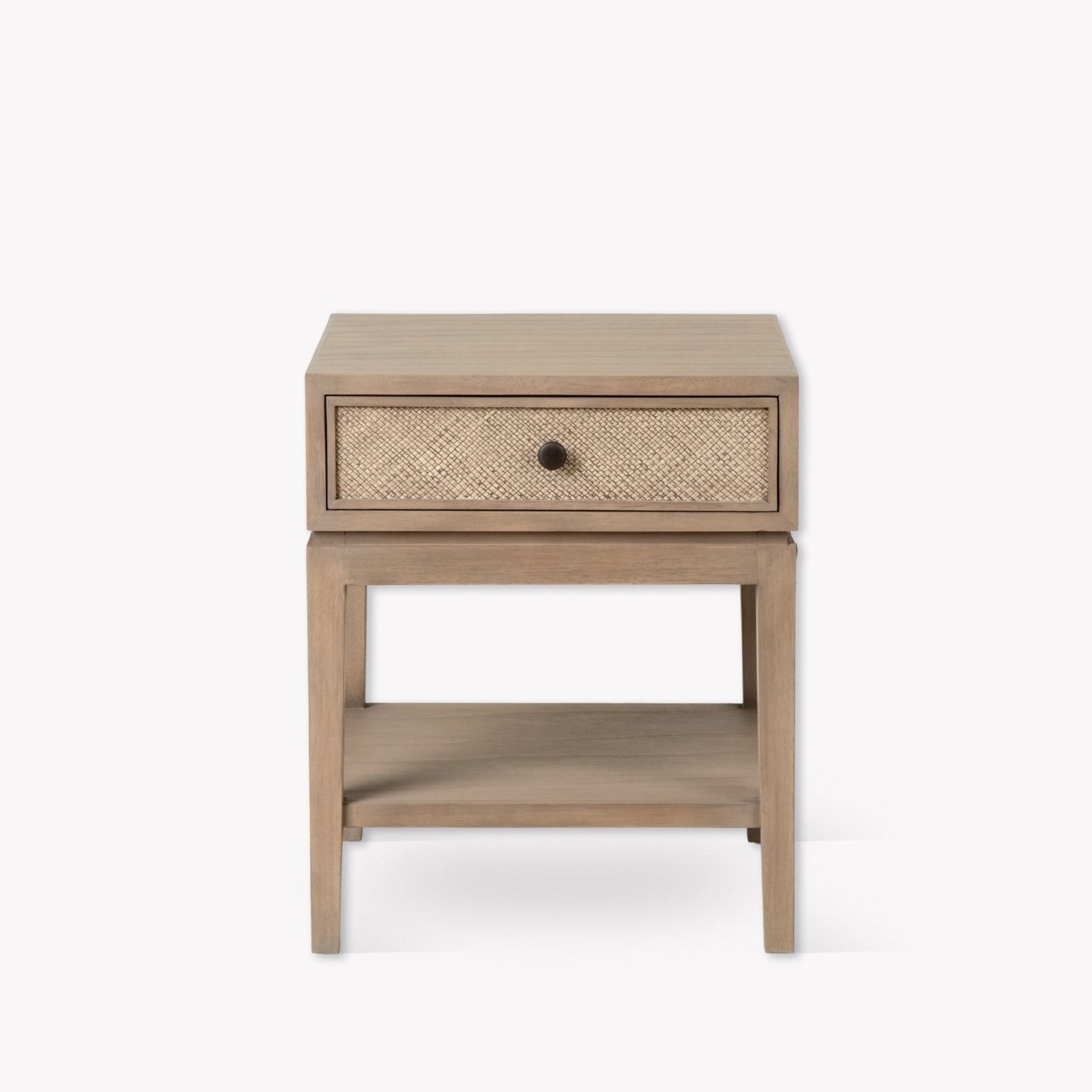Widcombe Side Table With Drawer - Bayur Wood, Natural Bedside Tables - Bokel Home