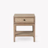 Widcombe Side Table With Drawer - Bayur Wood, Natural Bedside Tables - Bokel Home