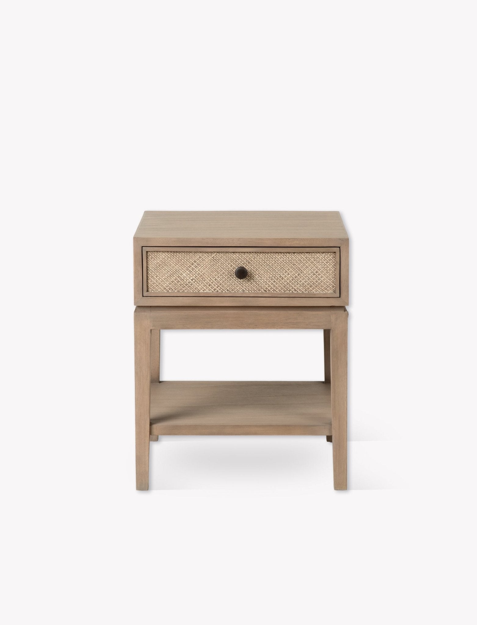 Widcombe Side Table With Drawer - Bayur Wood, Natural Bedside Tables - Bokel Home