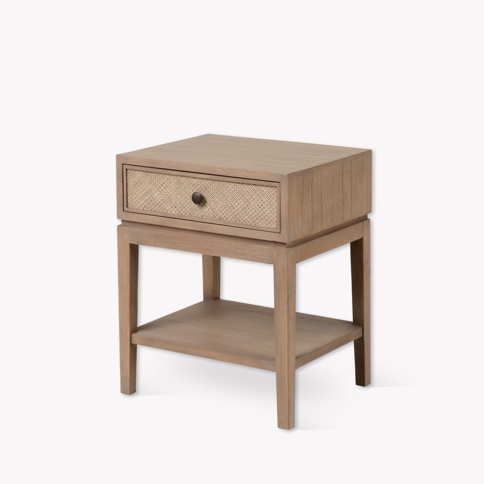 Widcombe Side Table With Drawer - Bayur Wood, Natural Bedside Tables - Bokel Home
