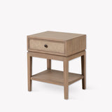 Widcombe Side Table With Drawer - Bayur Wood, Natural Bedside Tables - Bokel Home