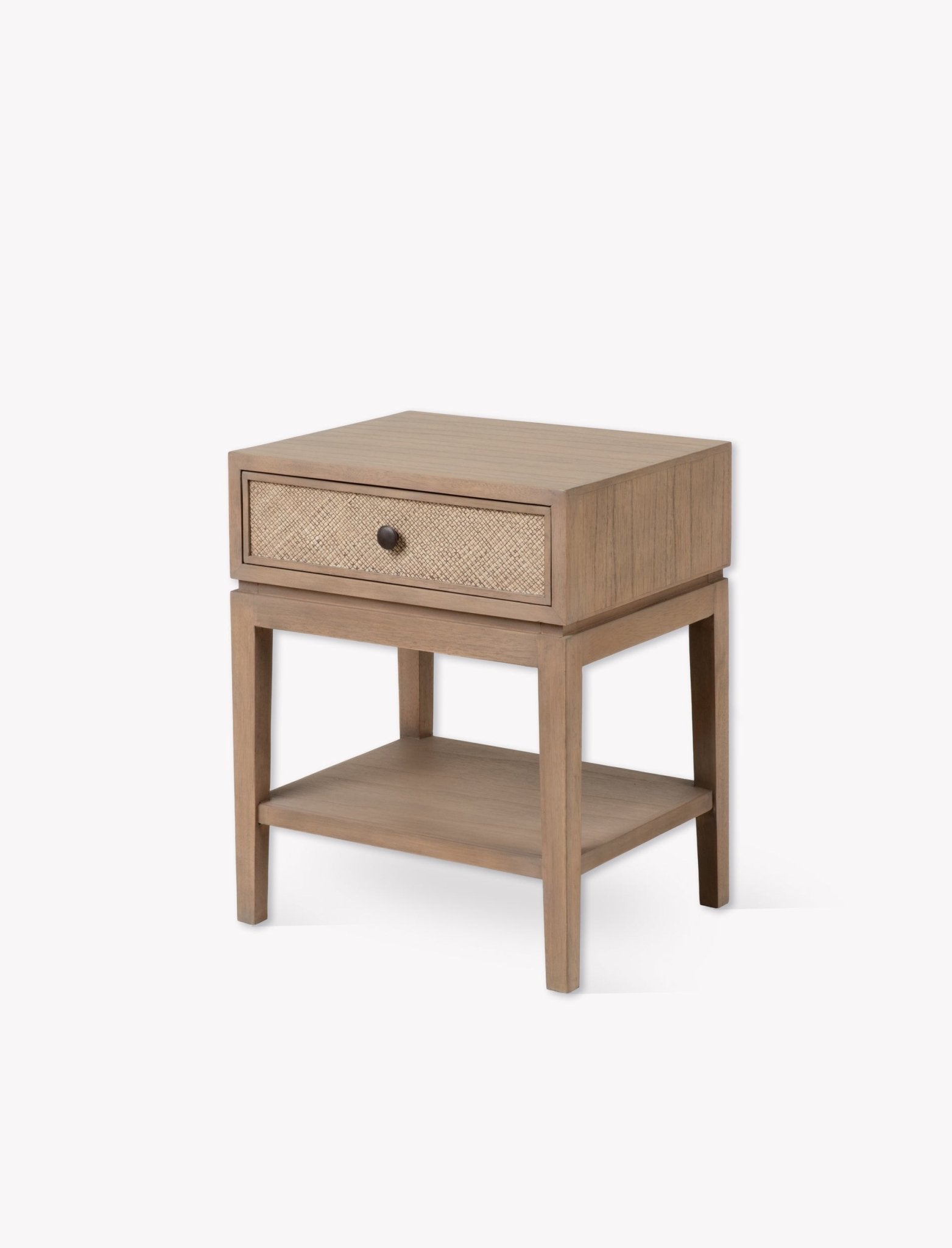 Widcombe Side Table With Drawer - Bayur Wood, Natural Bedside Tables - Bokel Home