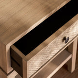 Widcombe Side Table With Drawer - Bayur Wood, Natural Bedside Tables - Bokel Home
