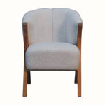 Wilk Bouclé Accent Chair - Natural/Cream Accent Chairs - Bokel Home