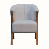 Wilk Bouclé Accent Chair - Natural/Cream Accent Chairs - Bokel Home