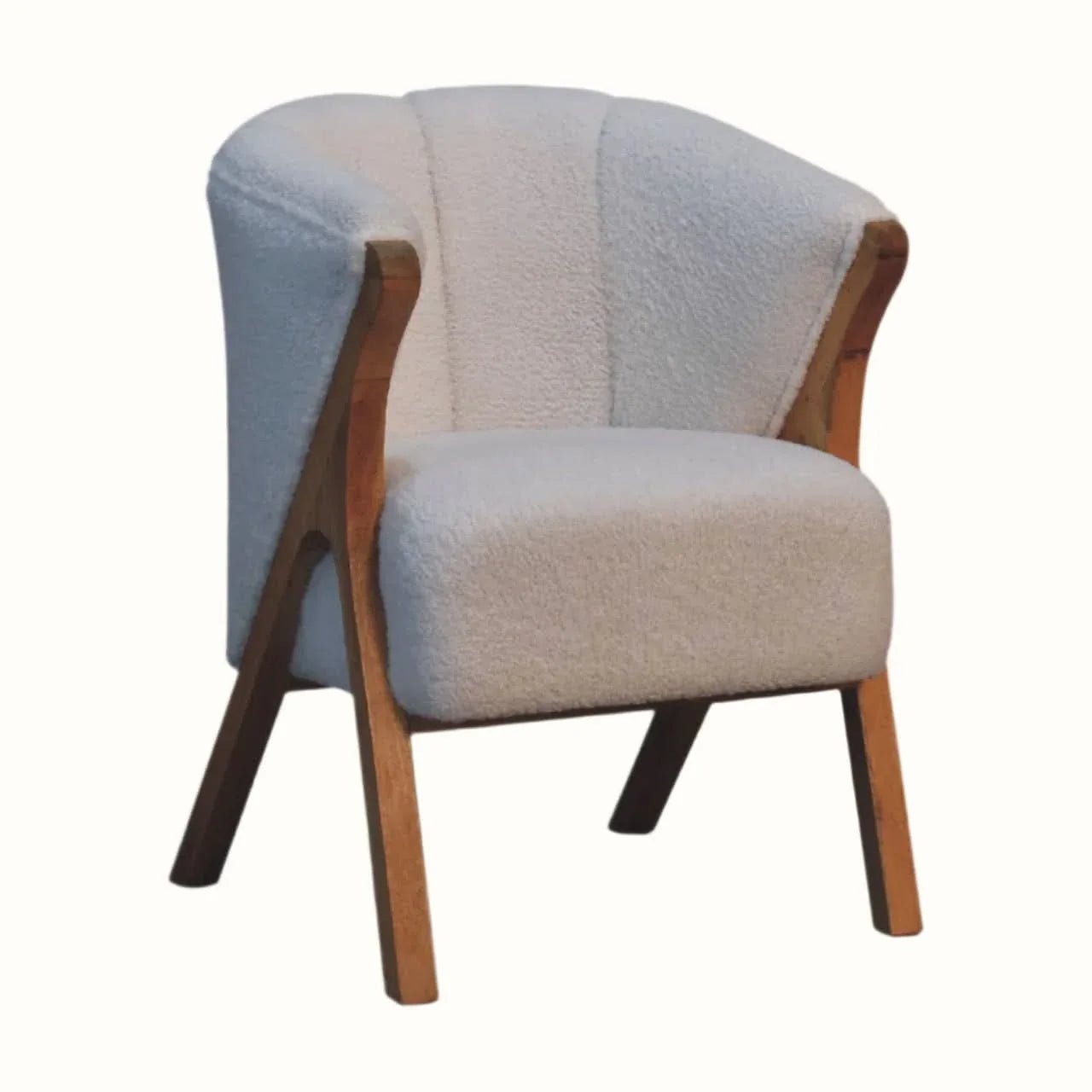 Wilk Bouclé Accent Chair - Natural/Cream Accent Chairs - Bokel Home