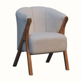 Wilk Bouclé Accent Chair - Natural/Cream Accent Chairs - Bokel Home