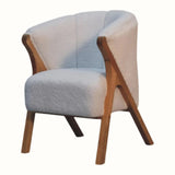 Wilk Bouclé Accent Chair - Natural/Cream Accent Chairs - Bokel Home