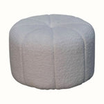 Wilk Cream Boucle Pouffe Pouffe - Bokel Home