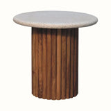 Wilk Side Table - Natural/Terrazzo Side Tables - Bokel Home