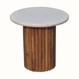 Wilk Side Table - Natural/Terrazzo Side Tables - Bokel Home