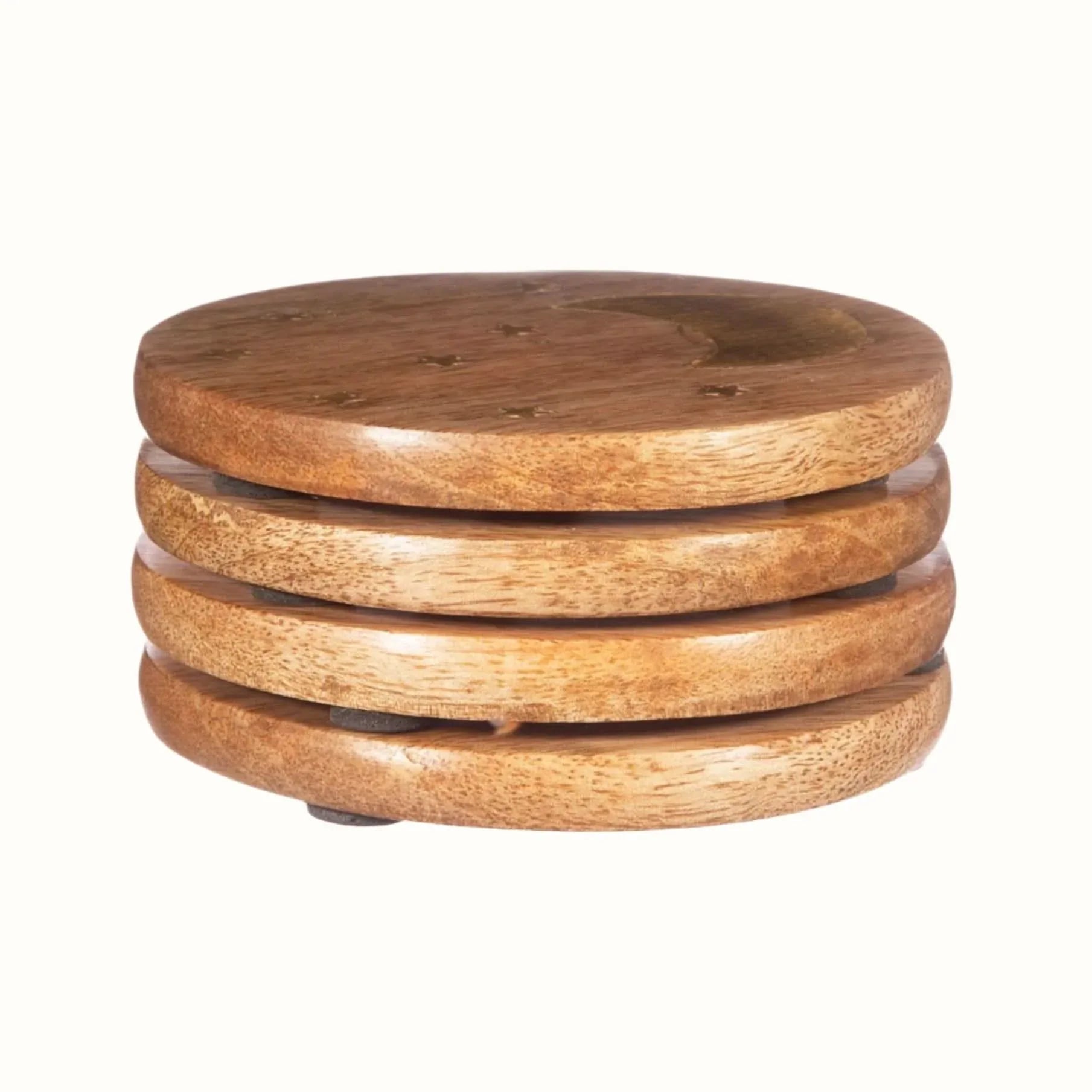 Wooden Crescent Coasters - Set of 4 Coasters - Bokel Home